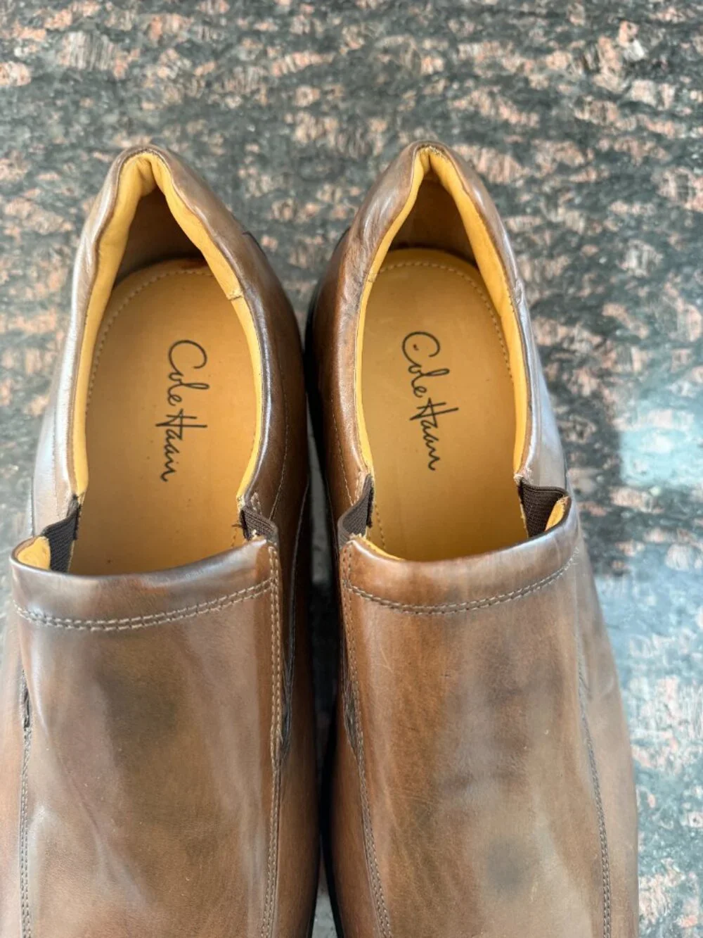 Like New Cole Haan Air Brown Leather Slip On Loafers Men's Size 10.5